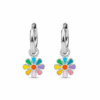 Rainbow Petal Huggie Earring