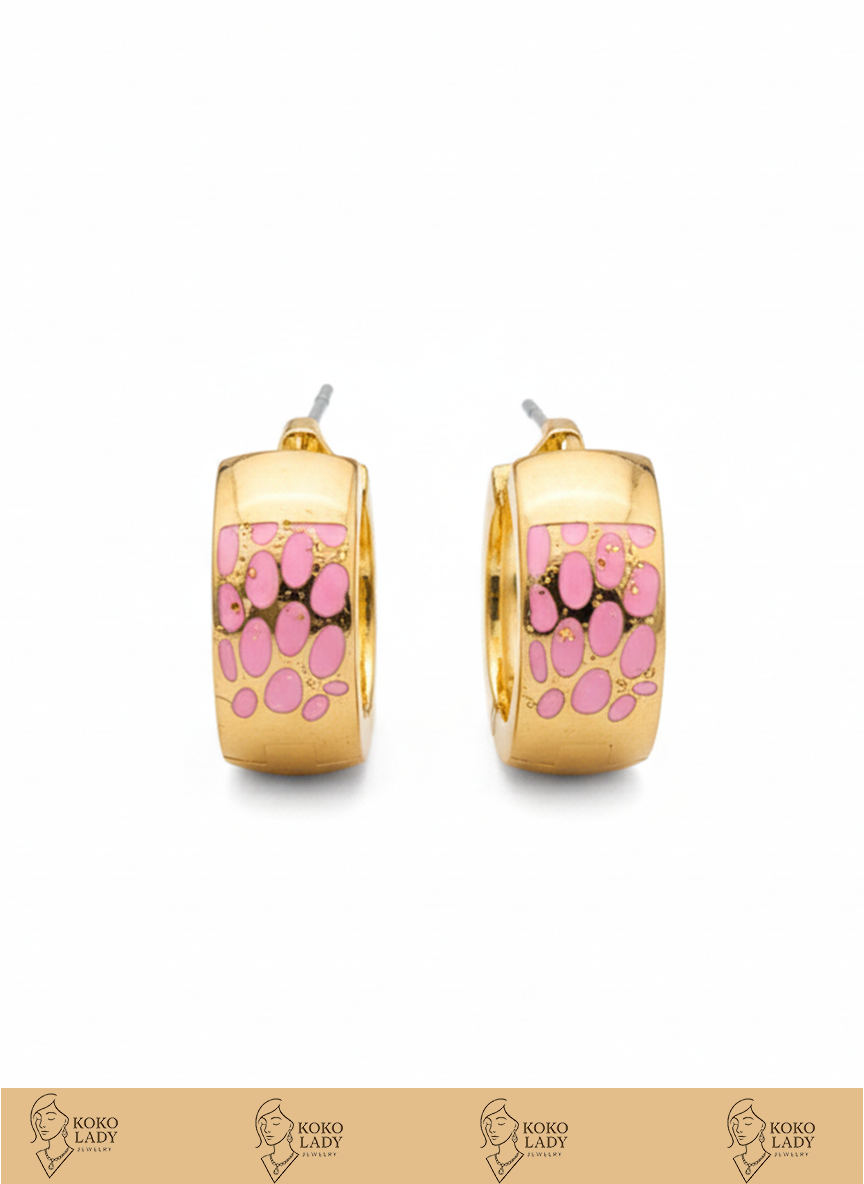 The Blush Leopard Mini Earrings