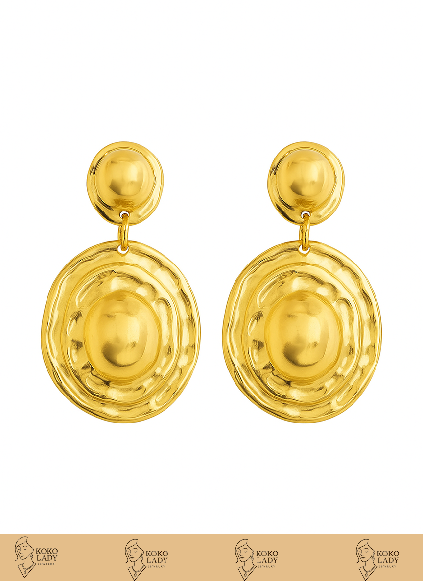 Golden Halo Statement Earrings