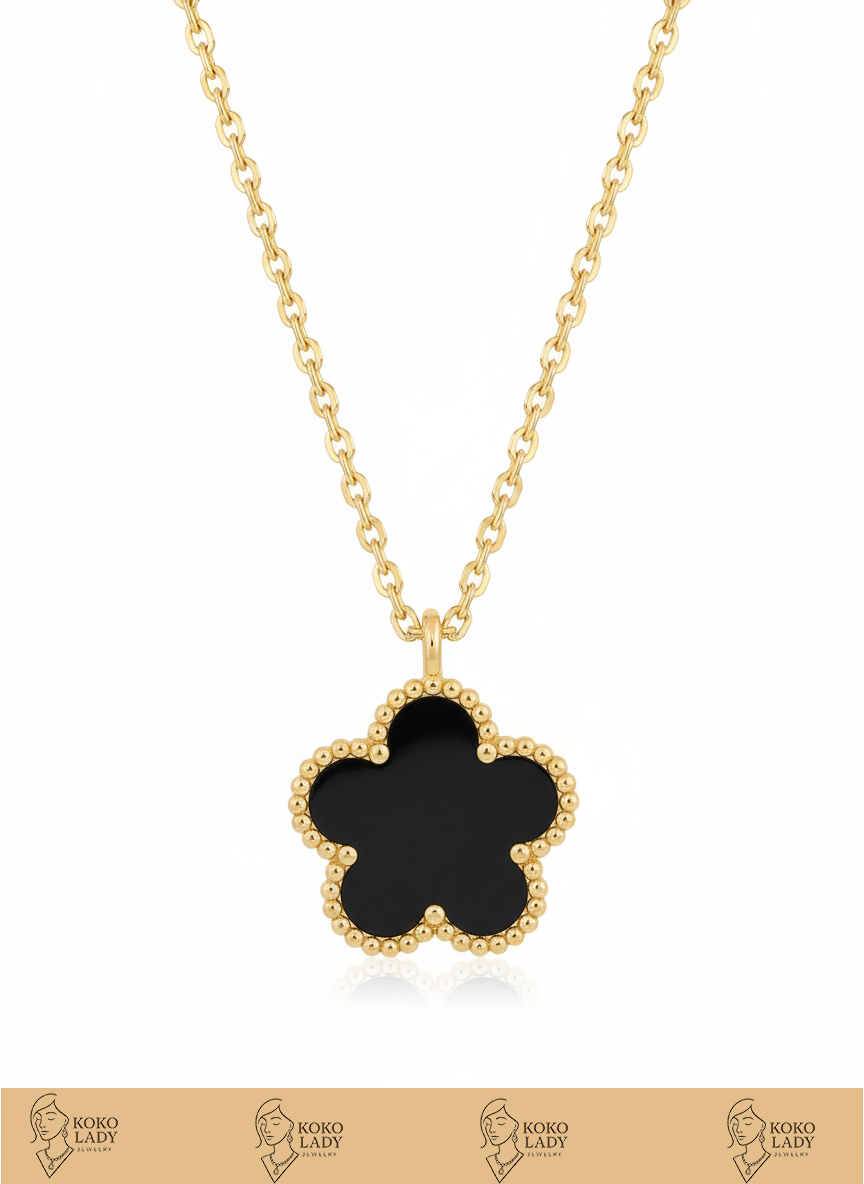 Onyx Bloom Necklace
