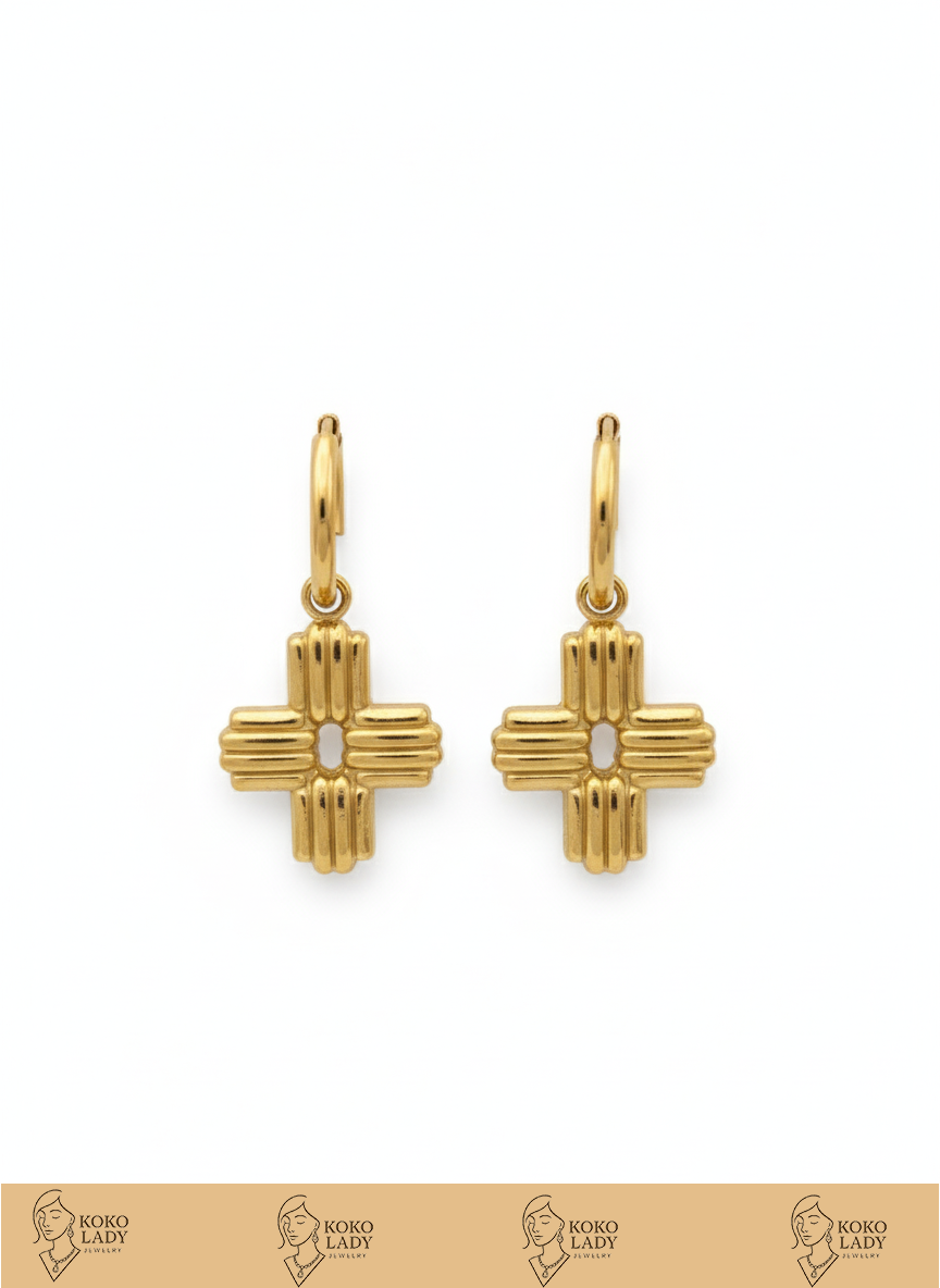 Fortuna Cross Earrings